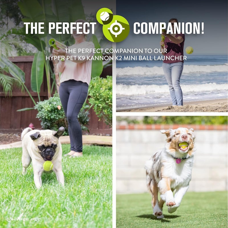 Hyper Pet MINI Tennis Balls for Dogs, Safe Dog Ball for Exercise & Training, Interactive Toys work with Hyper Pet K9 Kannon MINI Launcher - 4 Pack Green - Image 3